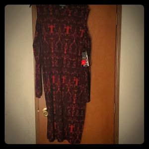Xl black and red dress